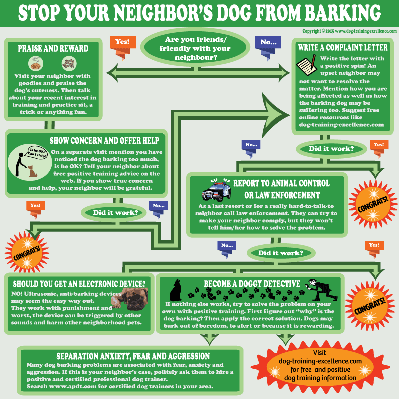 stopping neighbor dogs from barking infographic