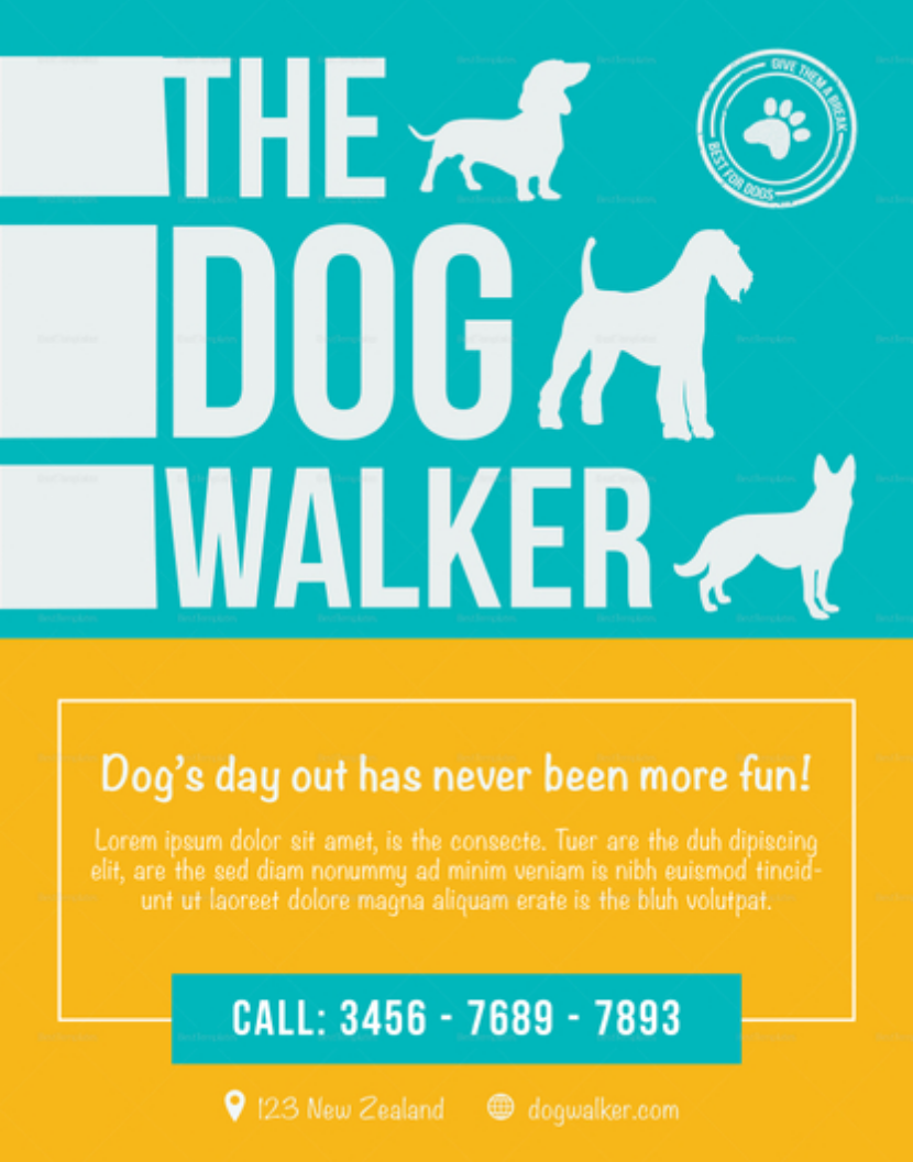 Effective Dog Walking Flyer: design and content tips Throughout Dog Walking Flyer Template Free