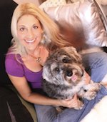 Nikki Moustaki and her dog Nikki Moustaki and her dog